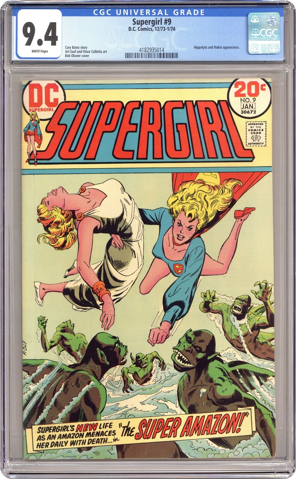 Supergirl #9 CGC 9.4 1973 4182935014