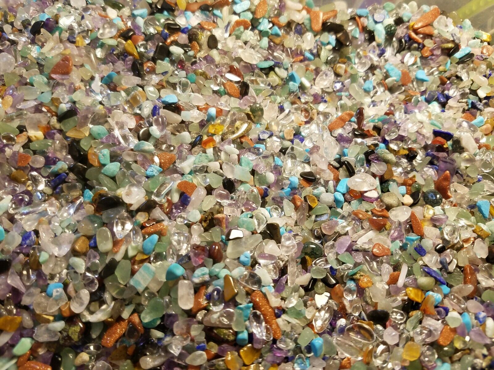 Mixed Gemstone Chips Nuggets No Hole Undrilled For Bottles Jewelry Gem 100 Grams