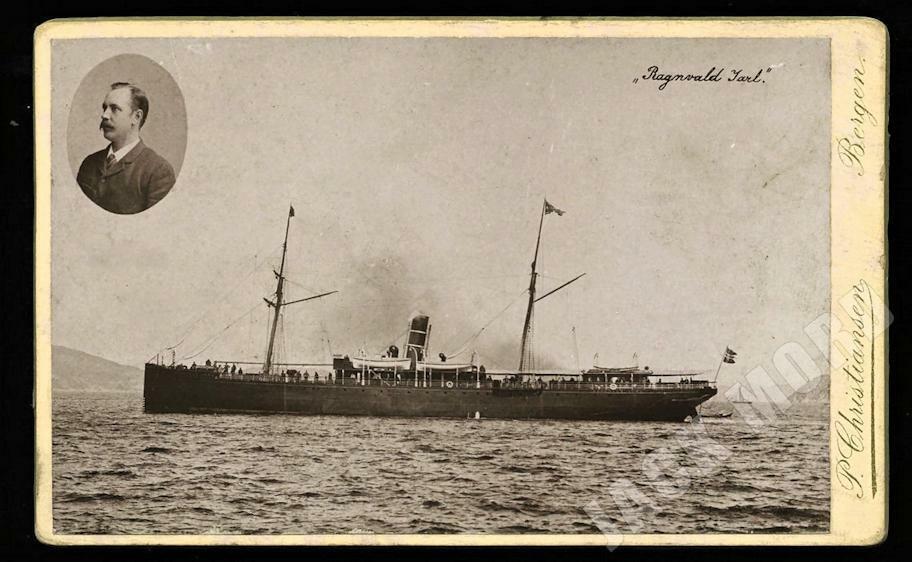 Rare CDV Polar Exploration History WALTER WELLMAN 1894 Expedition Ship Photo