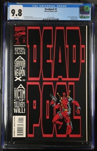 Deadpool #1 CGC 9.8 (1993) Embossed Cover Solo Title Circle Chase Marvel Comics