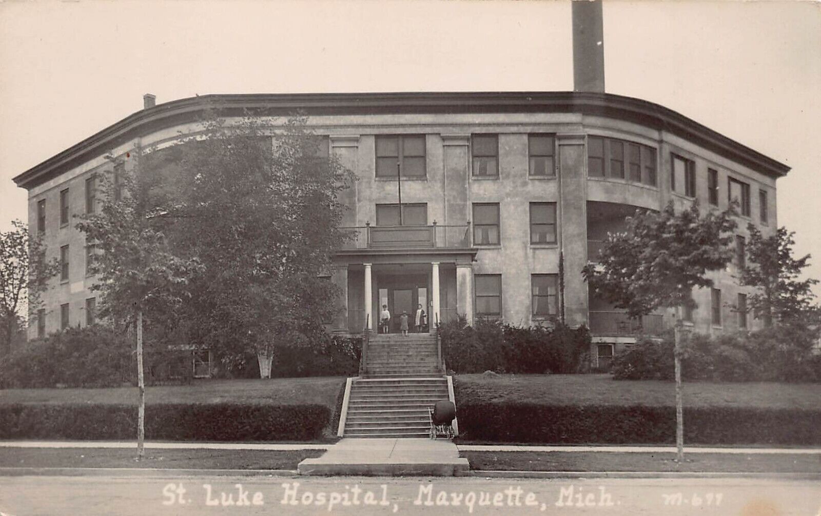 RPPC Marquette University of Michigan St Lukes General Hospital Vtg Postcard B10