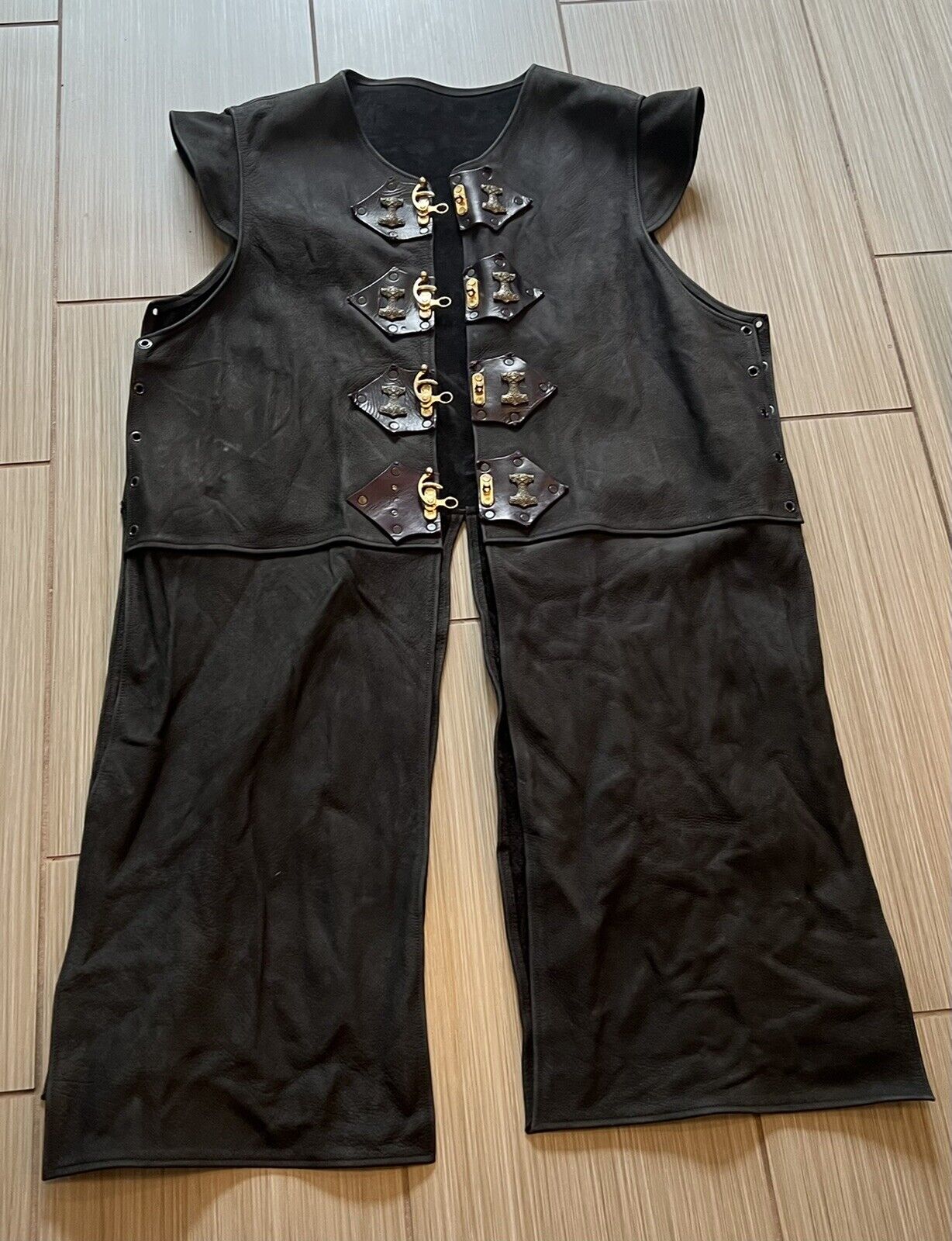 vintage medieval leather body armor