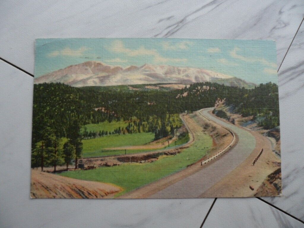 post card Pikes Peak 1954