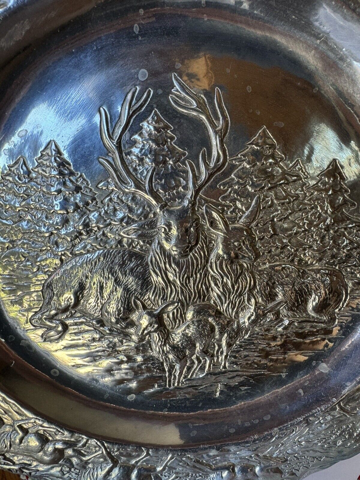 arthur court large metal decorative tray