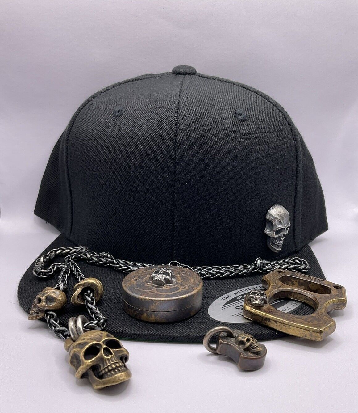 Steel Flame Silver Darkness Yupoong SnapBack EDC Adjustable Hat