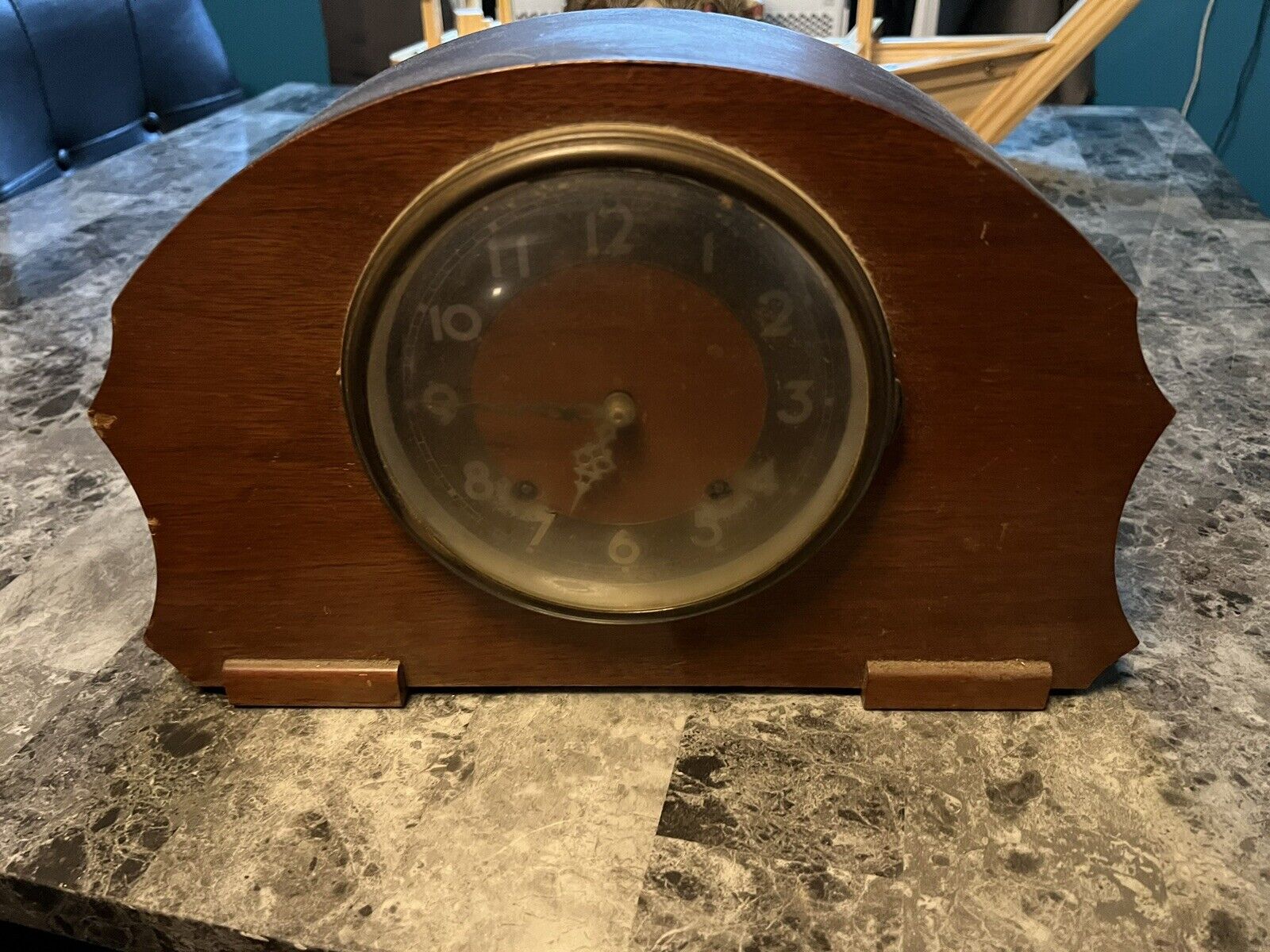 Mantel Clock Antique The Plymouth Clock Vintage