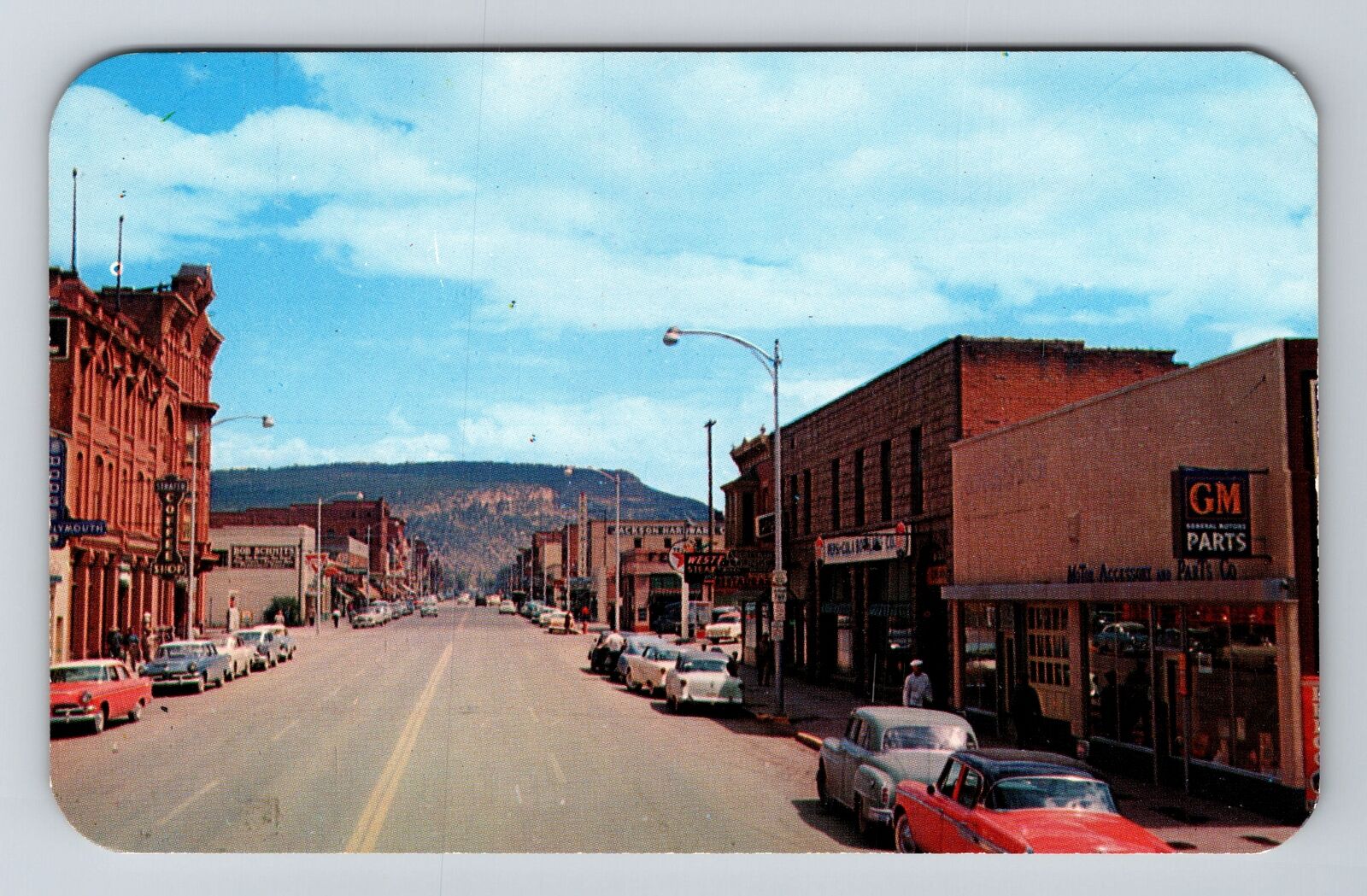 Durango CO-Colorado, Main Avenue, Business District Vintage Souvenir Postcard
