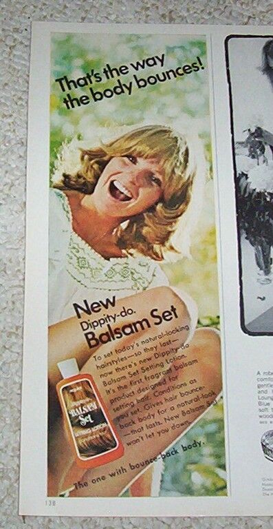 1972 print ad - sexy blonde girl -Dippity-Do hair Balsam set Vintage Advertising