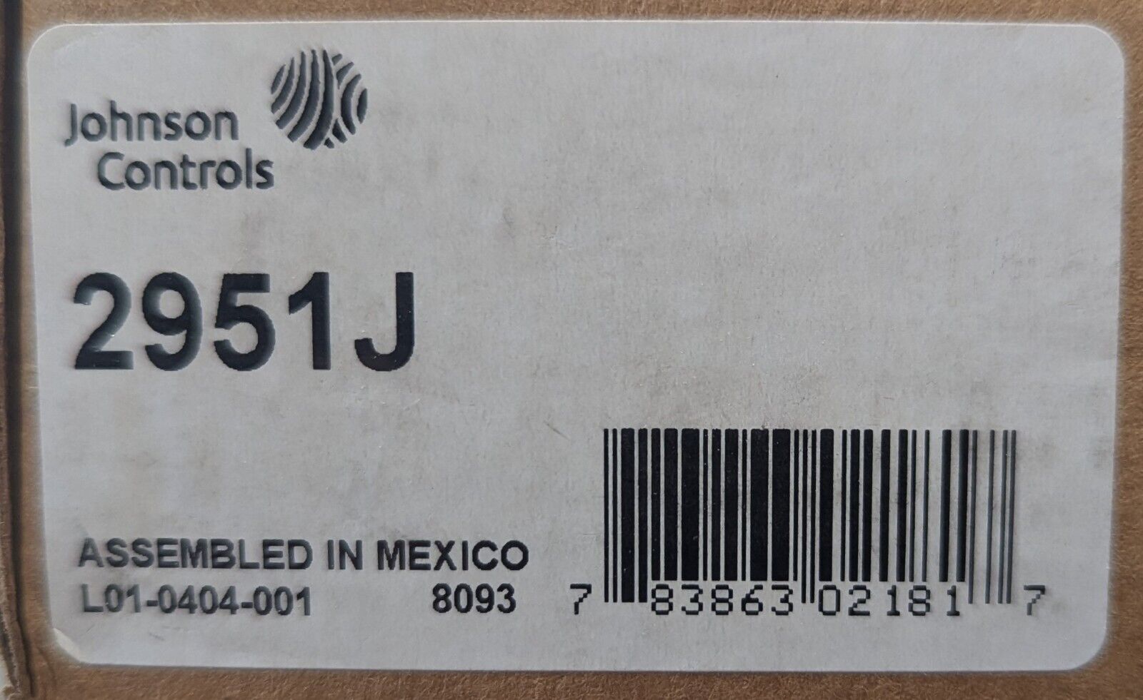 Johnson Controls 2951J Intelligent Plug In Photoelectric SD - SAME DAY SHIPPING