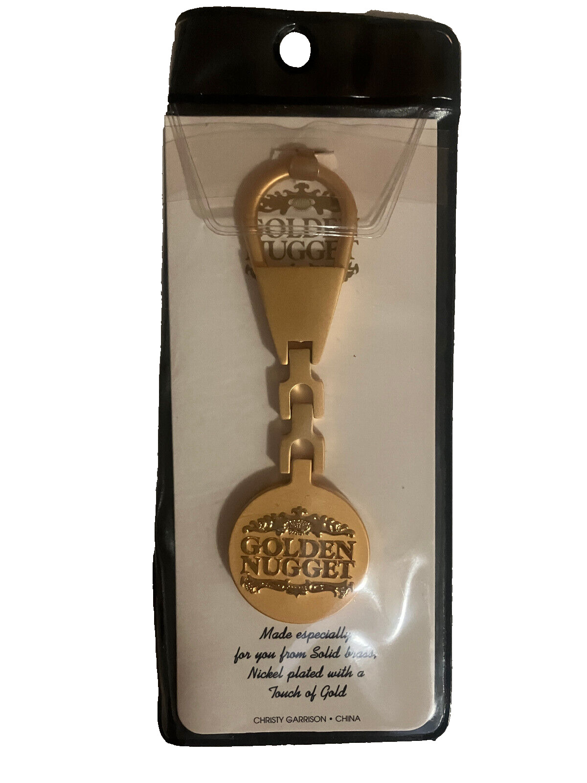 Vintage Exclusive GOLDEN NUGGET Casino Keychain Key Ring Hangtag Fob