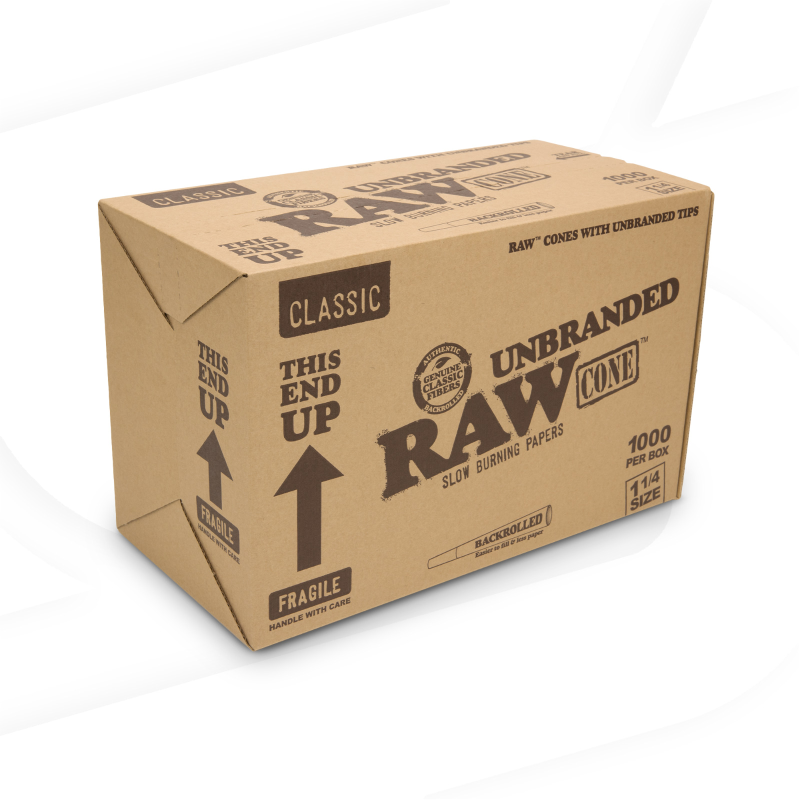 RAW Classic 1 1/4 Cones Unbranded | Bulk Box | 1000 Pack