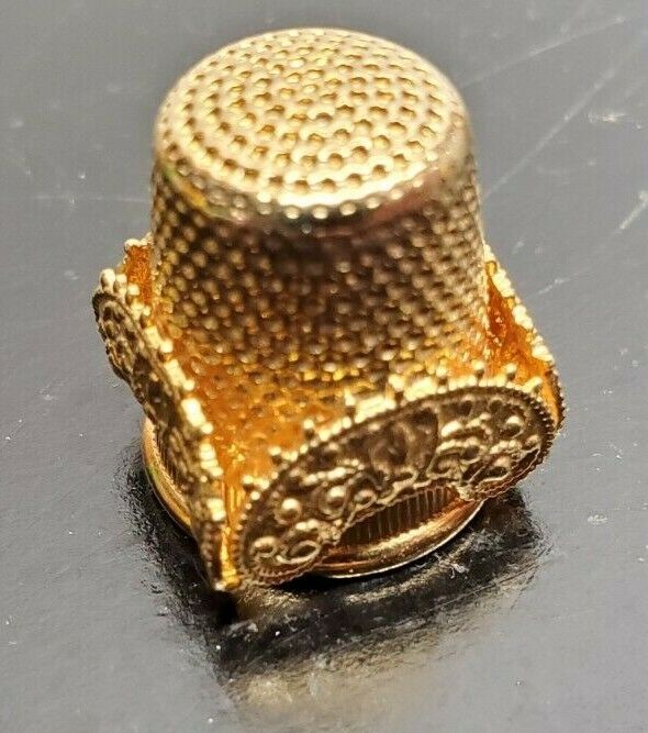 1950s Gold Colored Thimble - Decorative - See photos