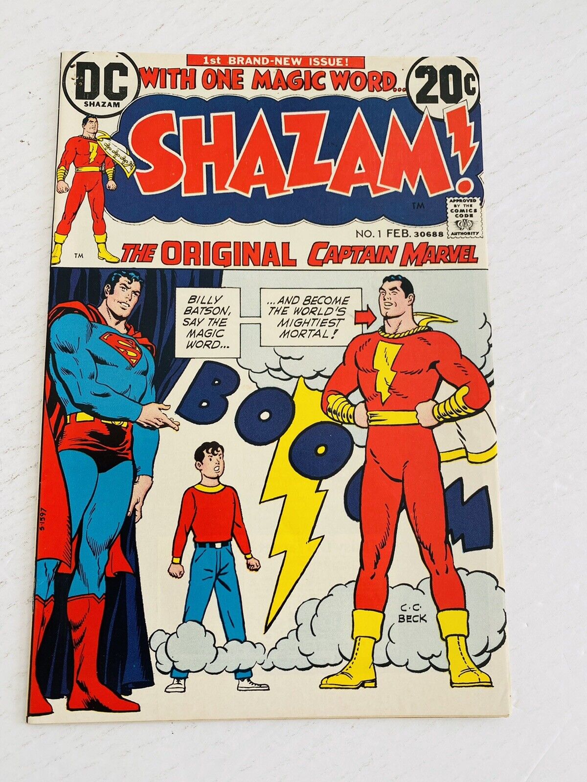 Shazam #1 DC Comics 1973 Shiny Glossy high grader with white pages 1st print