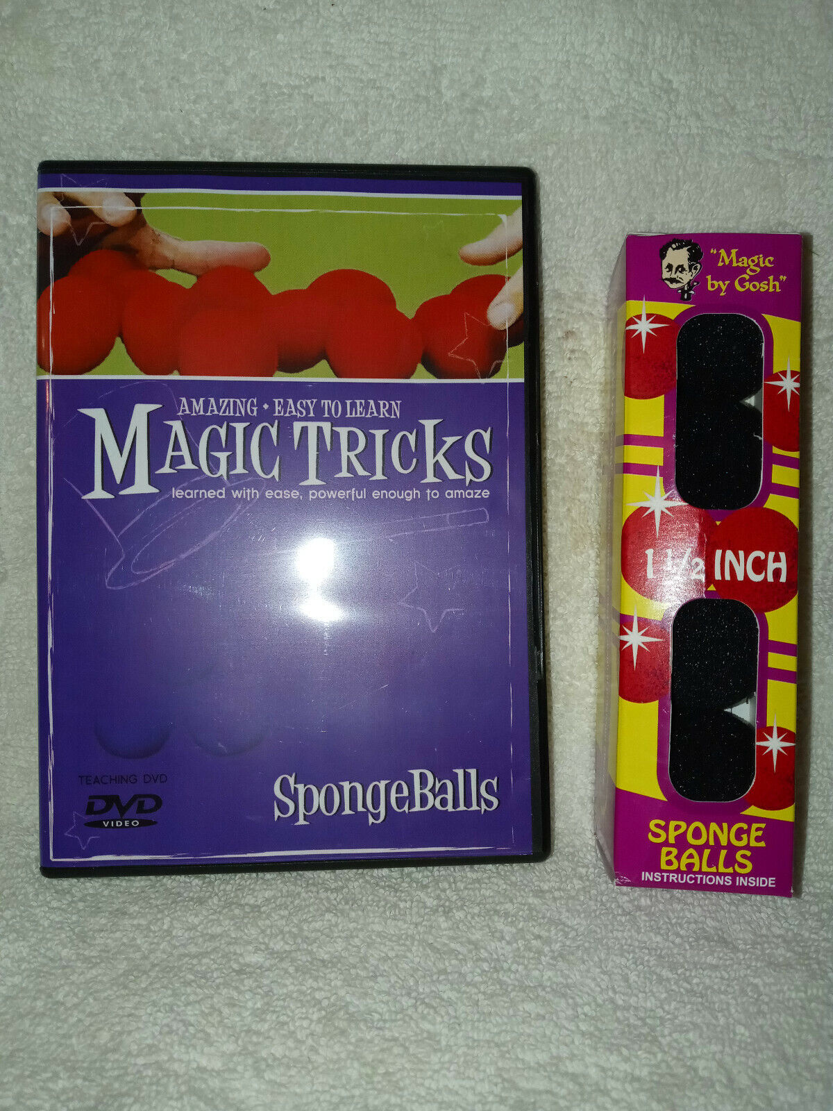 Amazing Easy To Learn Magic Tricks Sponge Balls DVD Comes With 4 Sponge Balls