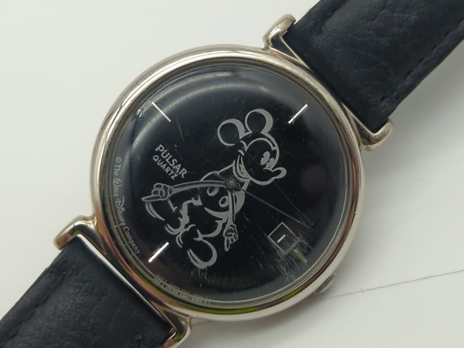 Vintage Pulsar Mickey Mouse Watch RARE MODEL READ LOOK SCRATCHES TT13
