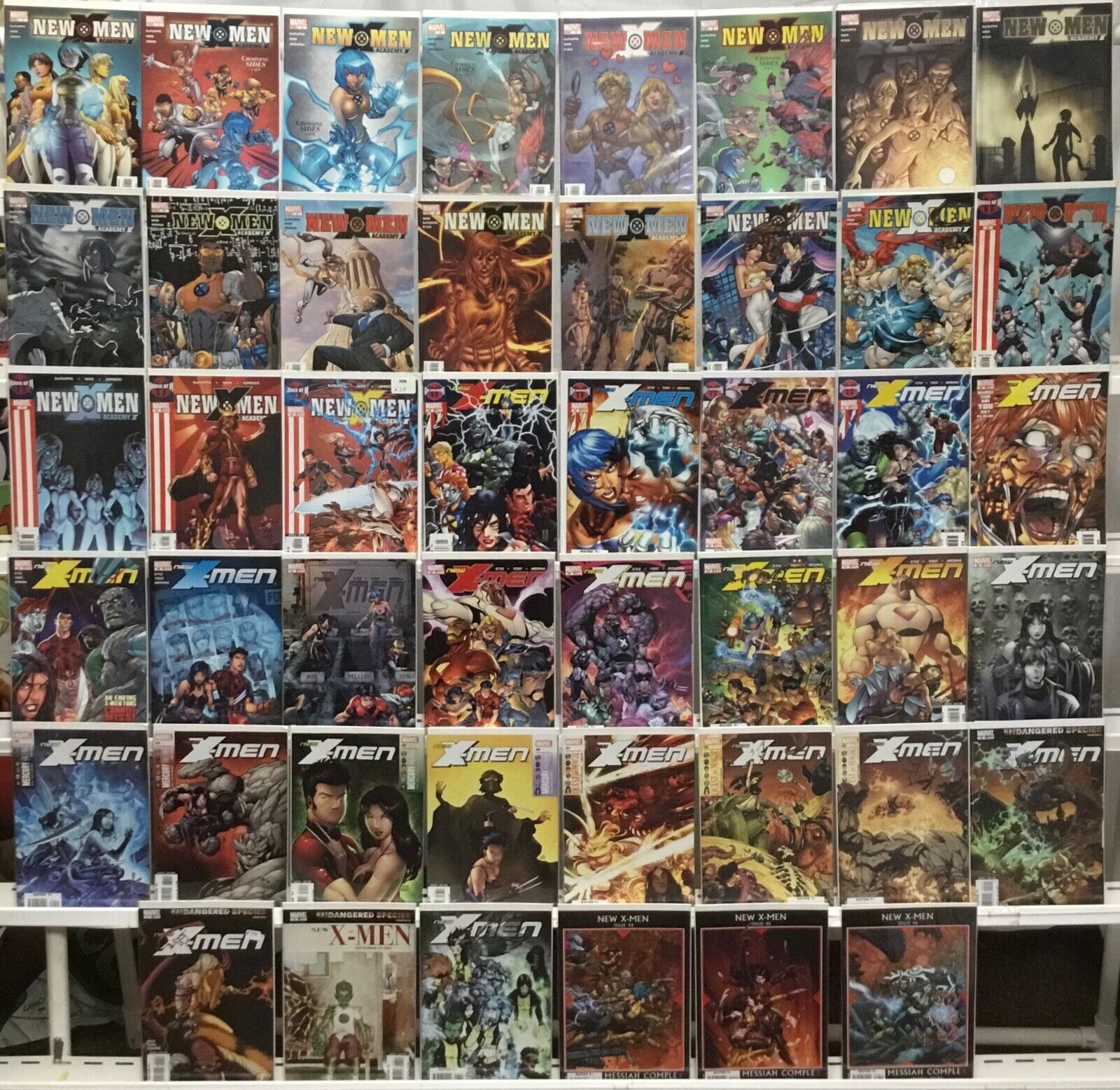 Marvel Comics New X-Men #1-46 Complete Set SIGNED By Skottie Young VF/NM 2004