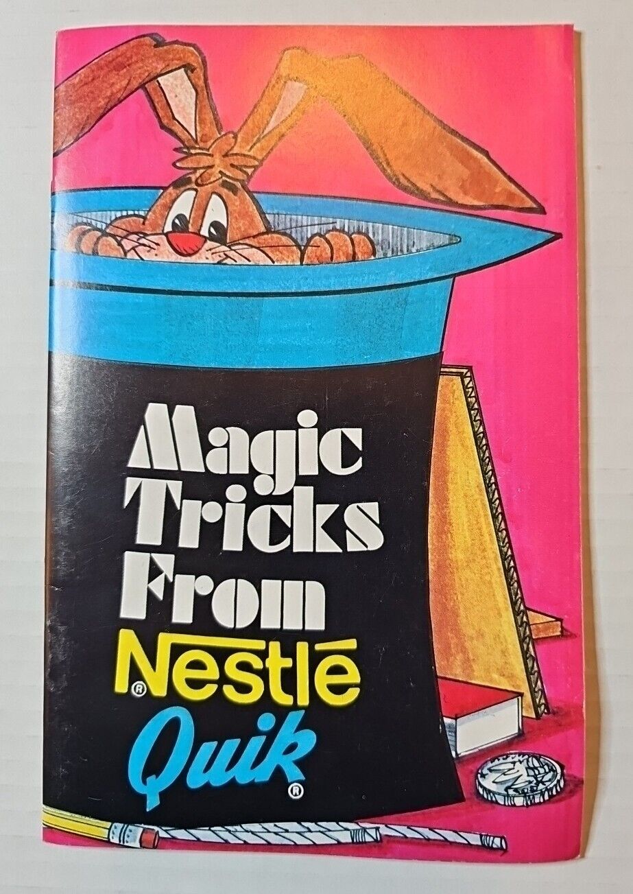 Vintage 1978 Recipe Booklet Magic Tricks from Nestle Quik Tricks & Iron-Ons NOS
