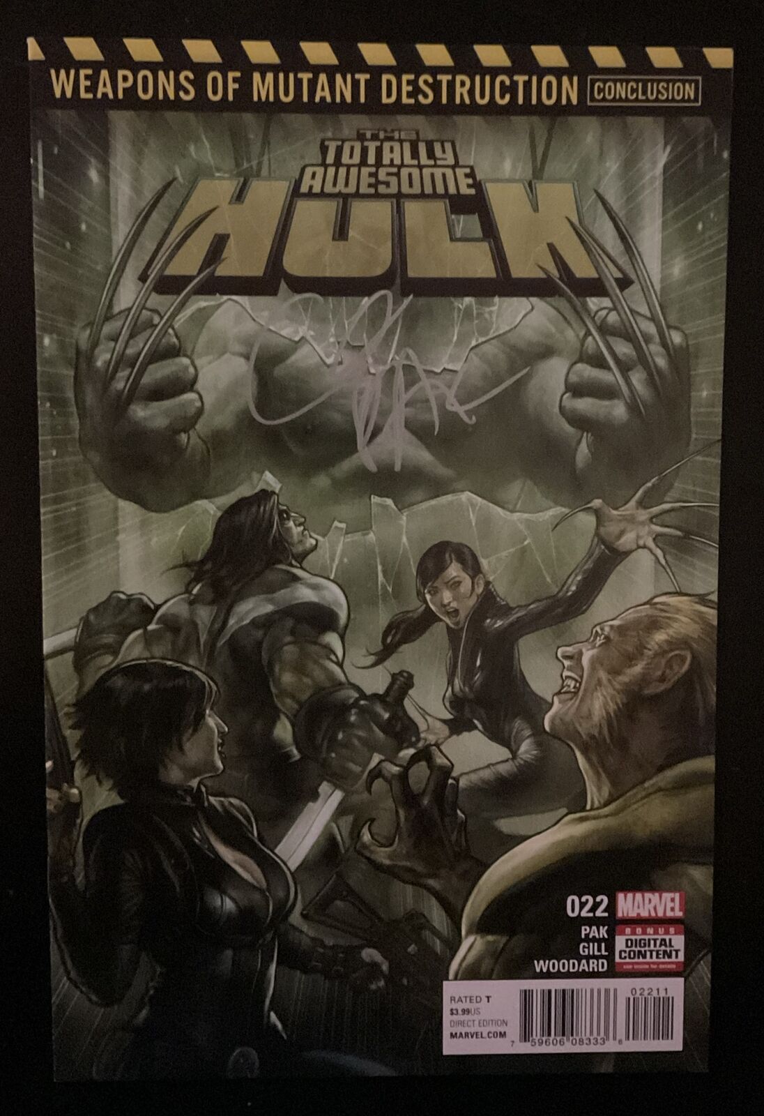 Totally Awesome Hulk #22 1st Appearance of Weapon H High Grade Signed Greg Pak