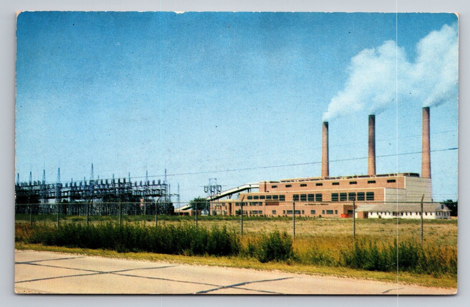 Power Plant Havana Illinois Vintage Posted 1954 Postcard