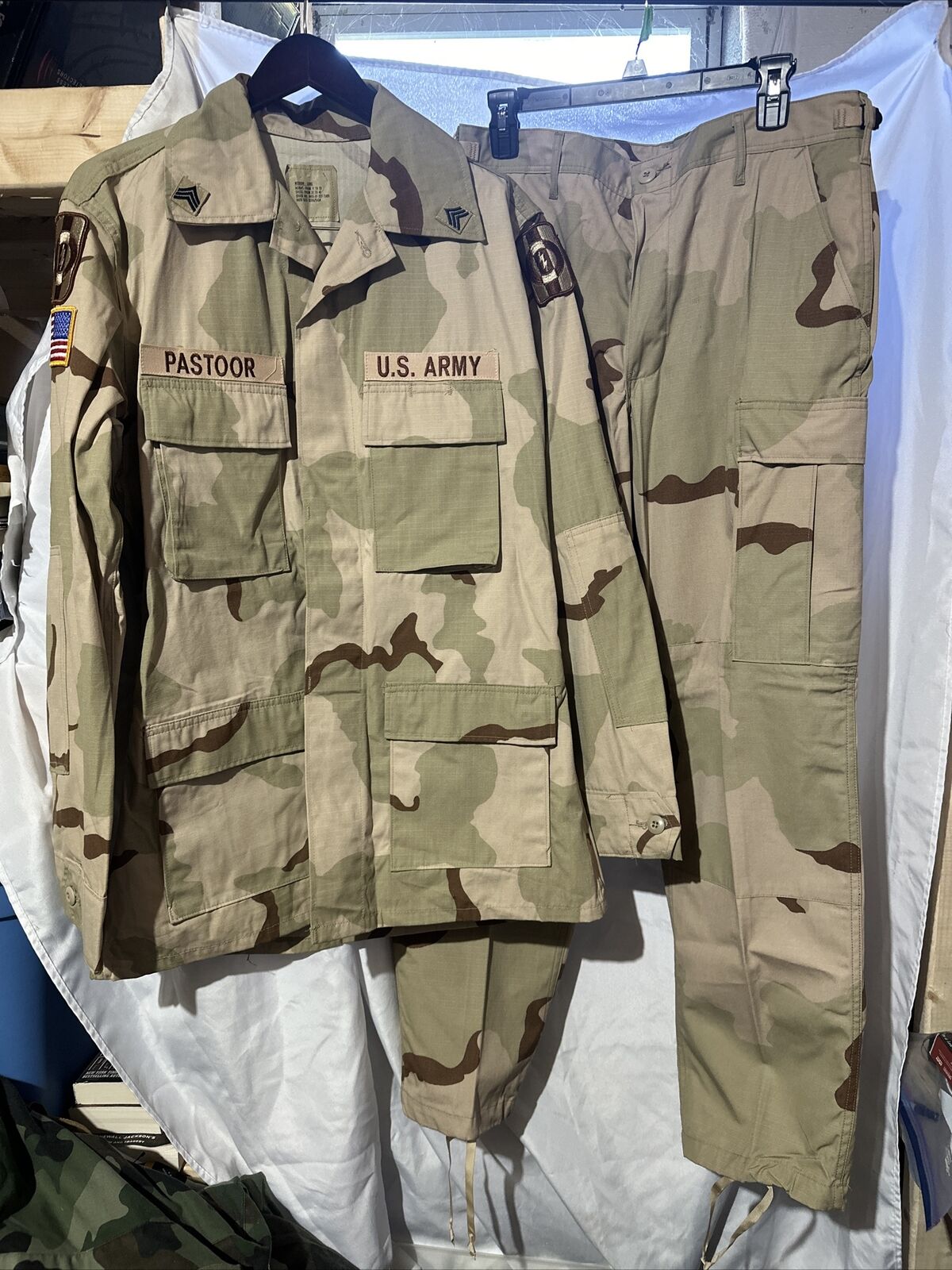 NWOT US Army USGI DCU Desert Camo Combat Uniform Jacket Med L & Pants Med Reg