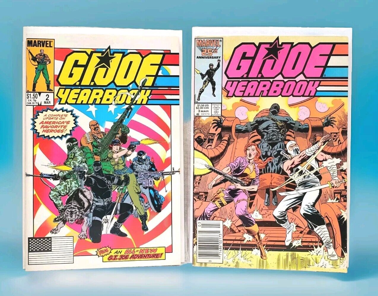 G.I. Joe Yearbook #2 ~ VF-NM #3 ~ FN 1986 1987 Annuals 2x Lot Run Marvel GI Joe 