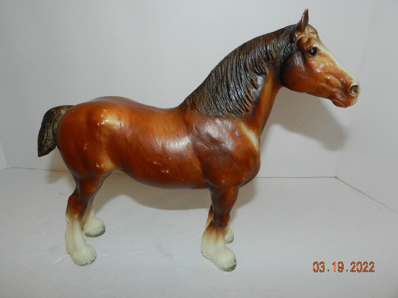 Vintage 1969 Breyer chalky brown Clydesdale Mare collectible horse