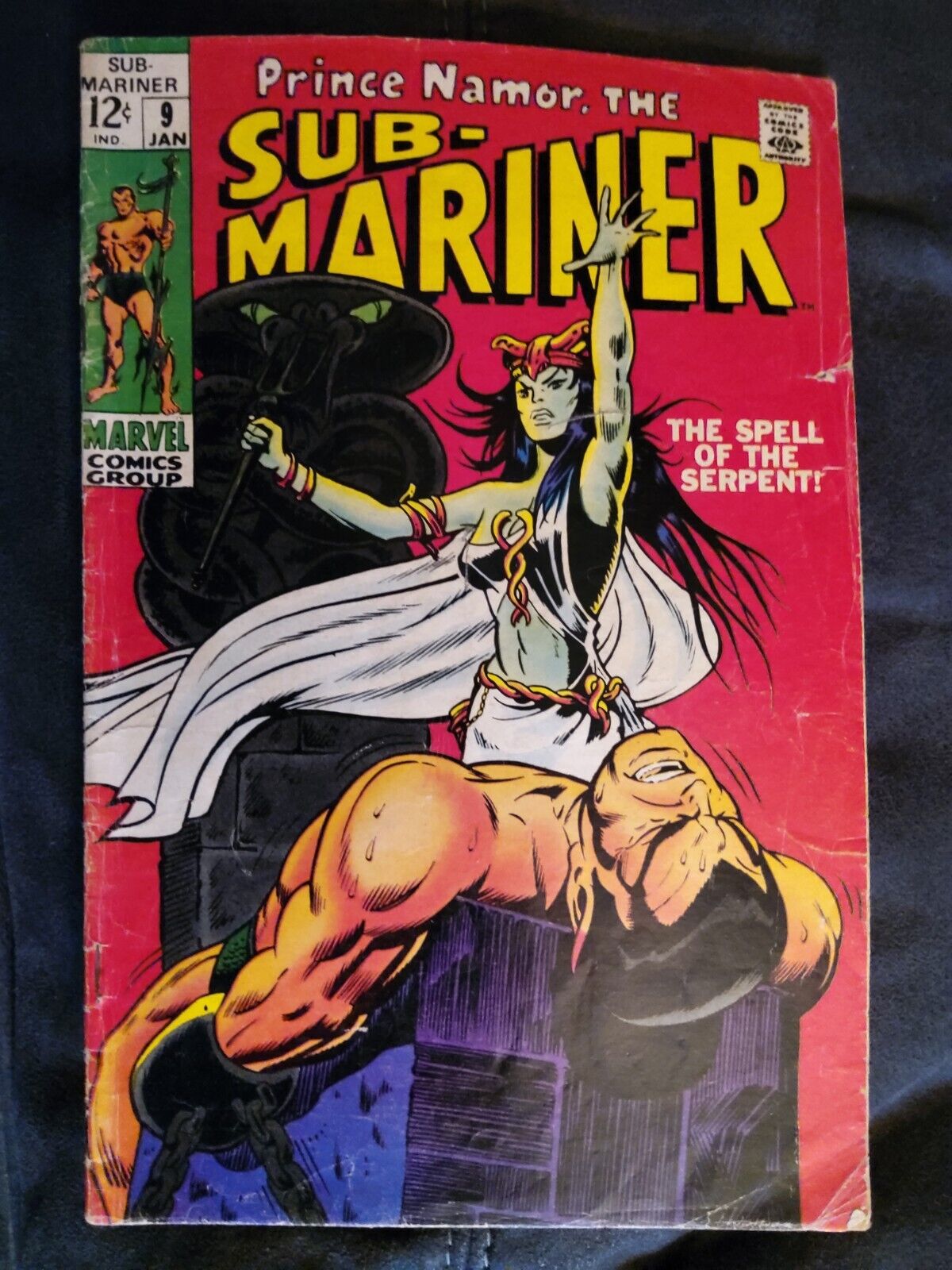 Sub-Mariner #9 KEY 1st Appearance Serpent Crown 1st King Naga Marvel 1969