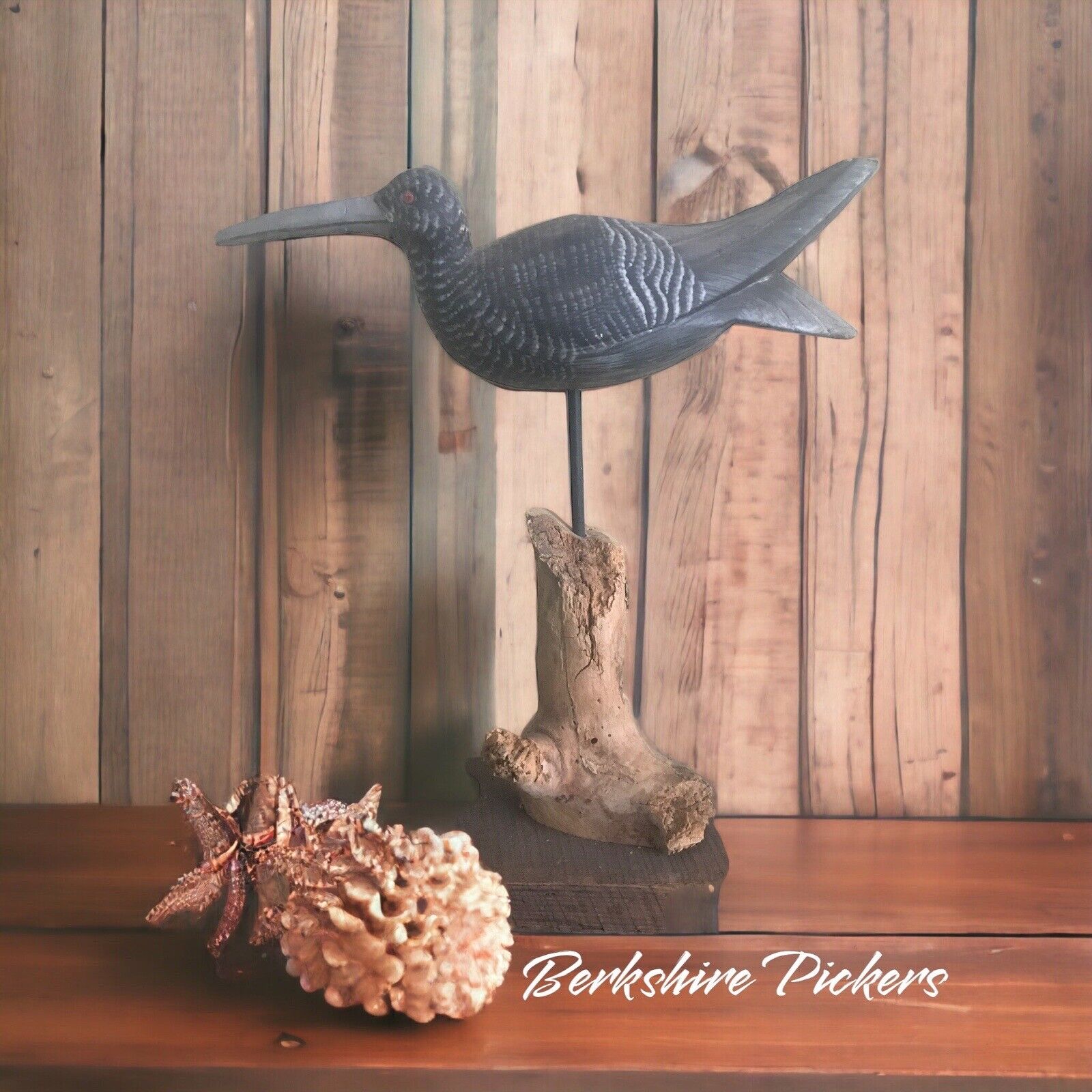 Hand Carved Wood Shorebird Decoy one of a kind