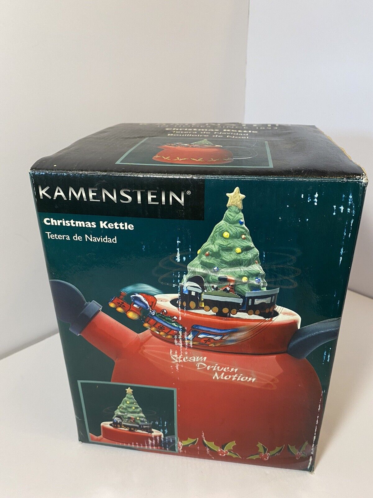 Kamenstein World Of Motion Christmas Kettle RARE Vintage New In Box 2002