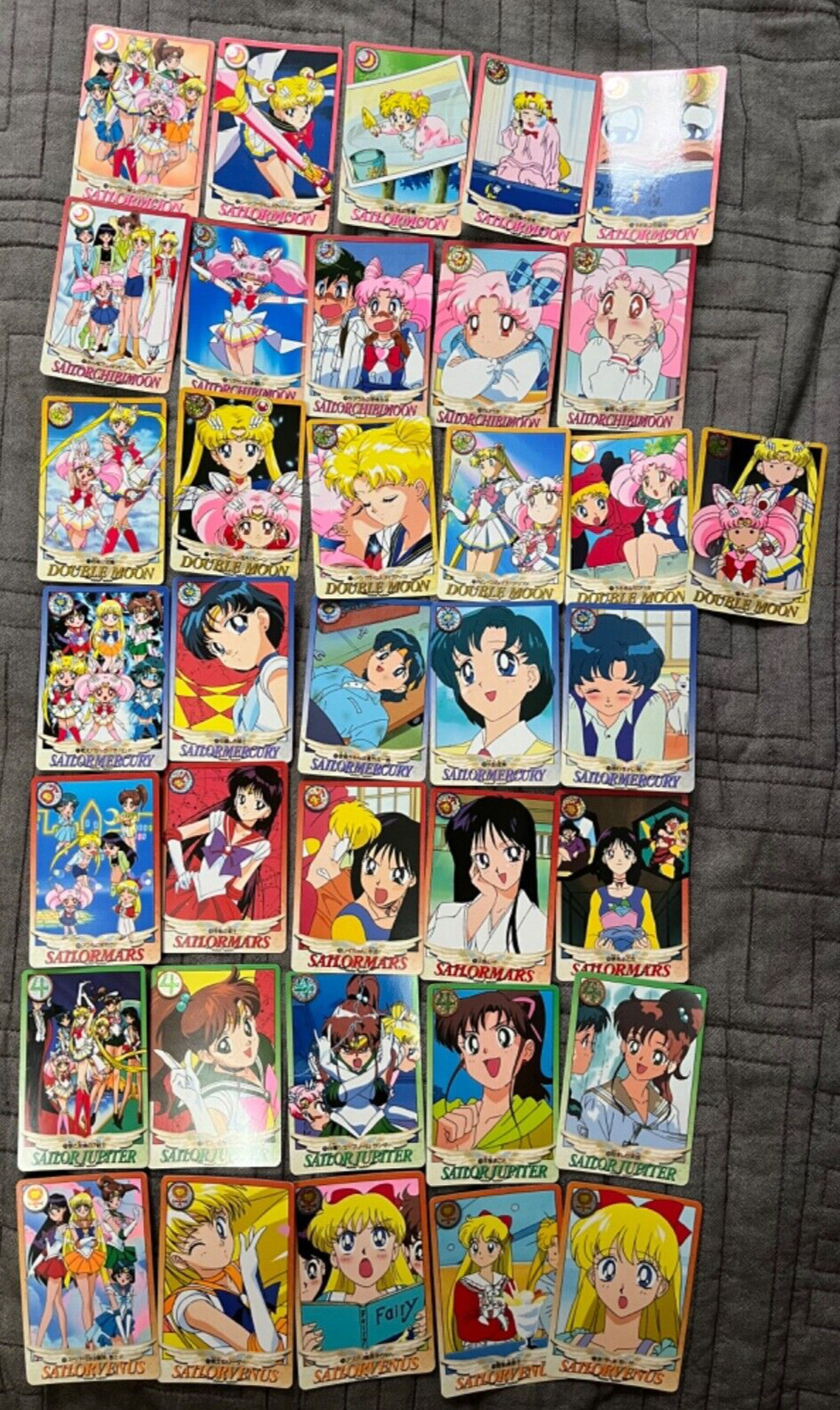Sailor Moon Super S Bandai Carddass Graffiti 1995 - Complete Set 36 Cards *MINT*