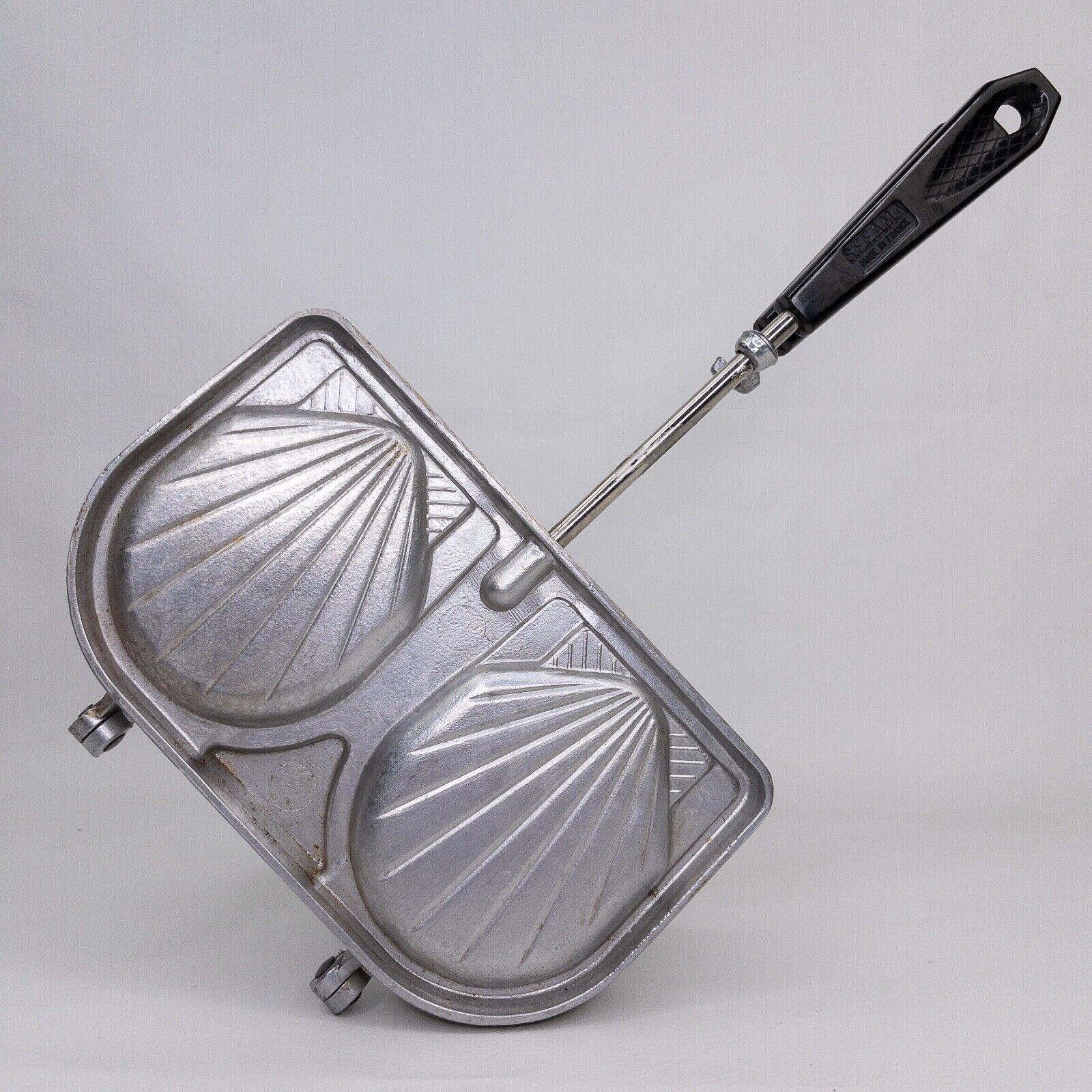 Vintage SEFAMA Cast Aluminum Double Shell French Toasting Iron Made in France