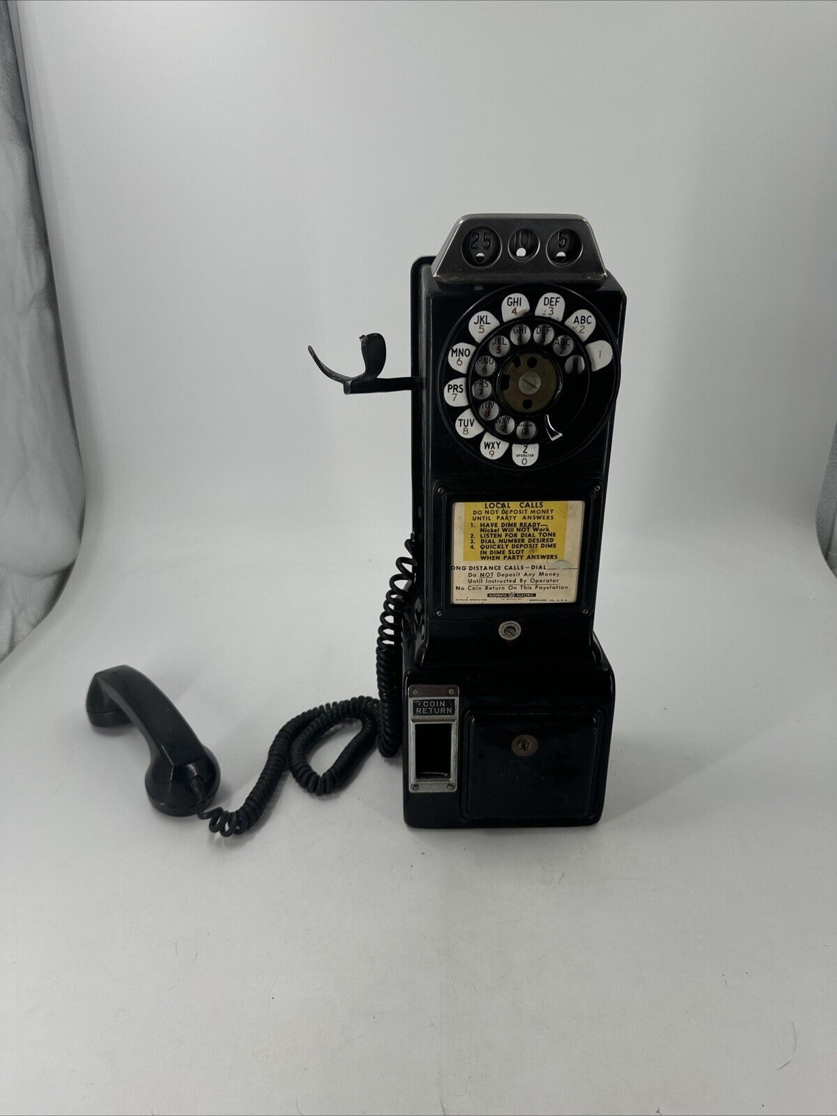 Automatic Electric Company Pay Telephone 3 Coin Slot AS IS PARTS NO KEYS