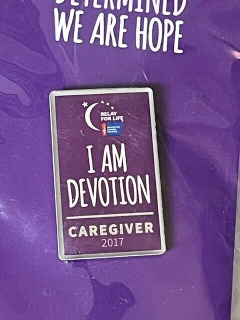 American Cancer Society Relay for Life Survivor Lapel Pin - I am Devotion - Care