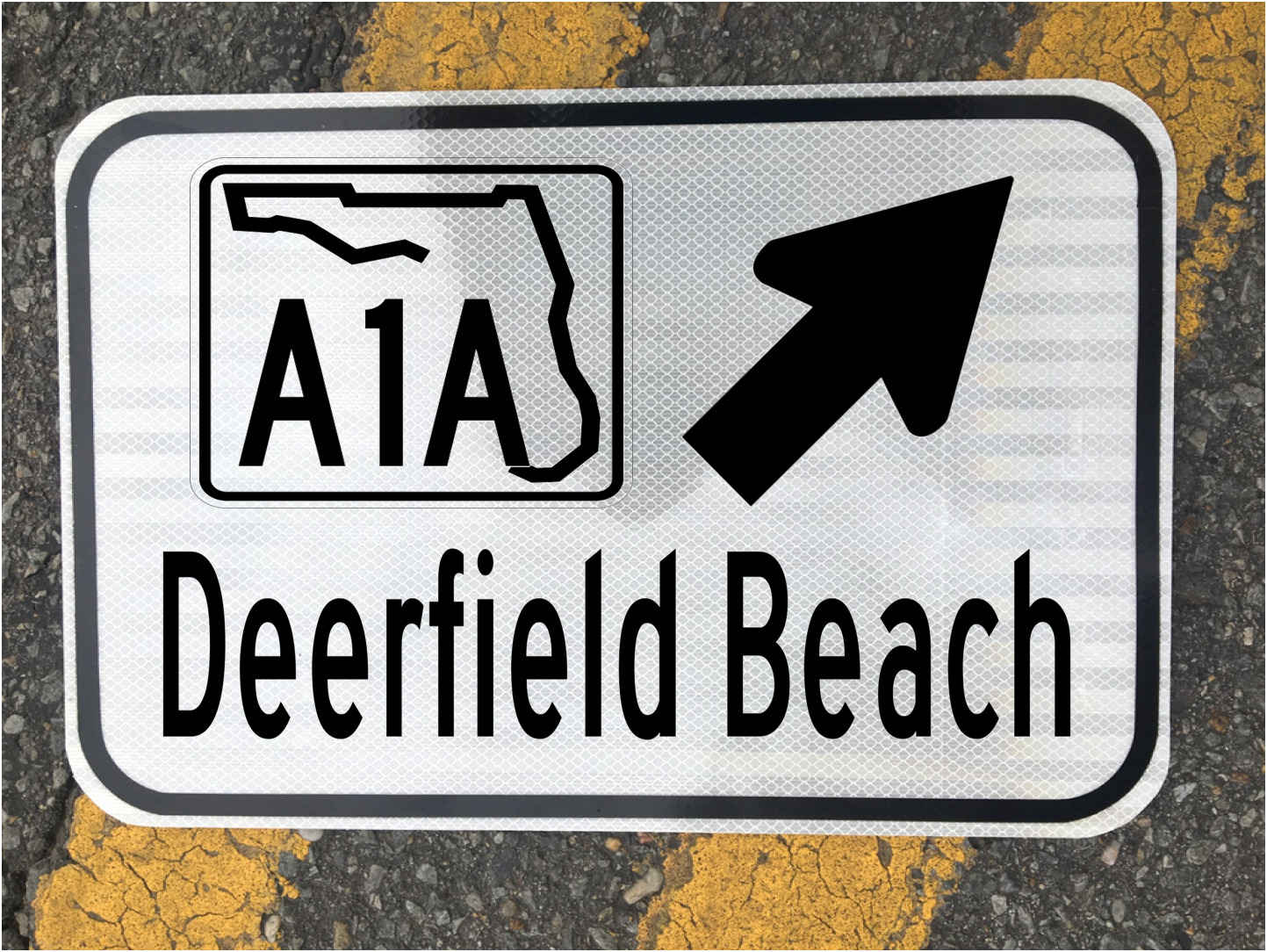 DEERFIELD BEACH FLORIDA A1A Highway road sign 12\