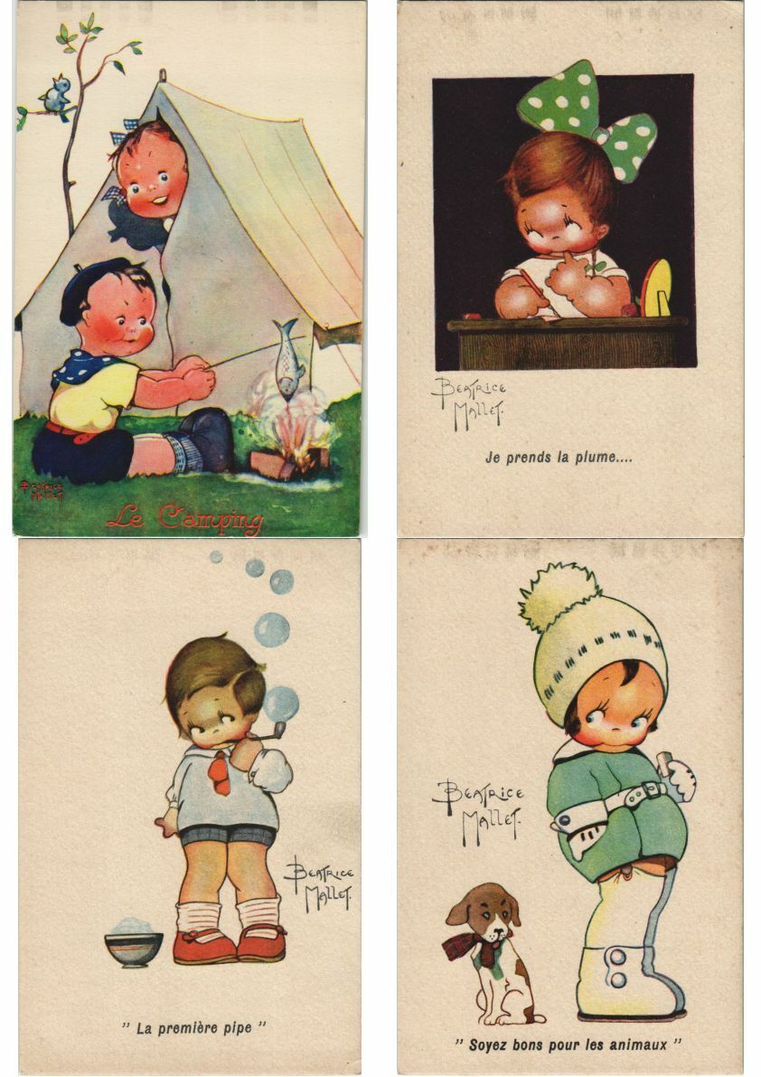 BEATRICE ARTIST SIGNED CHILDREN 30 Vintage Postcards Pre-1940 (L3220)