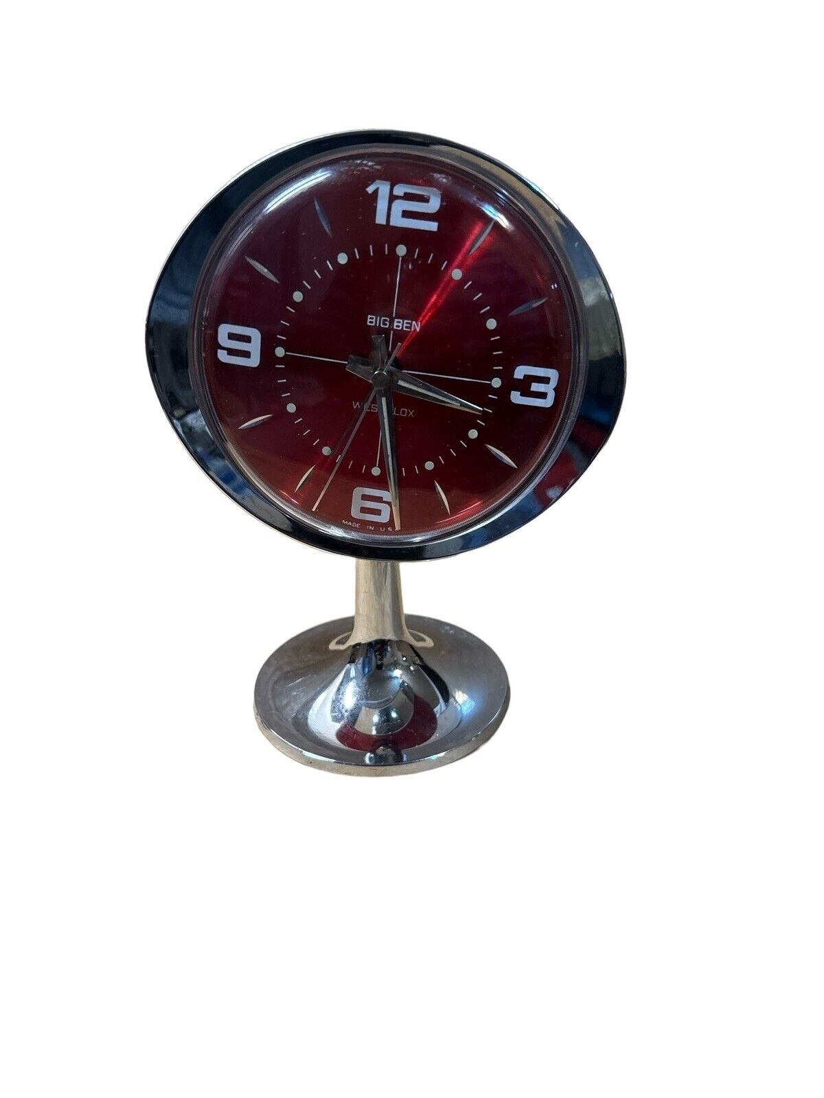 Westclox Big Ben Pedestal Alarm Clock- Red