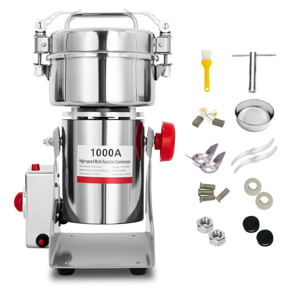 1000g Commercial Electric Coffee Grain Grinder Mill Machine Stainless Steel