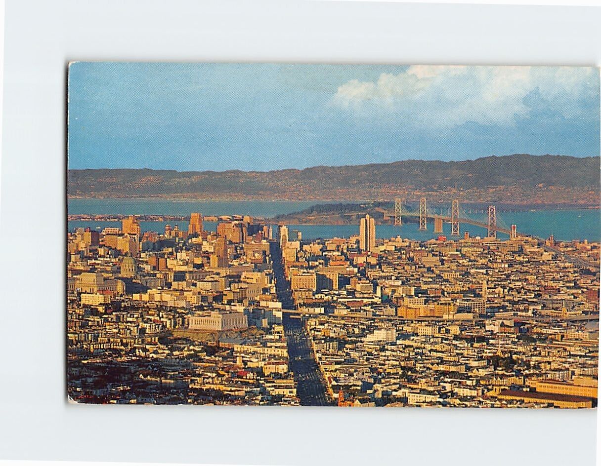 Postcard Spectacular view of The City by the Golden Gate San Francisco CA USA