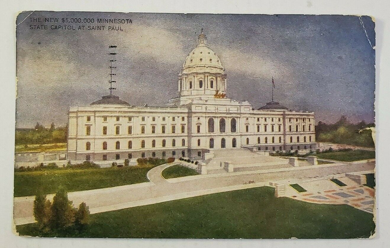 New Minnesota State Capitol ~ St. Paul, MN.  - Used Post Card/Posted 3/28/1912