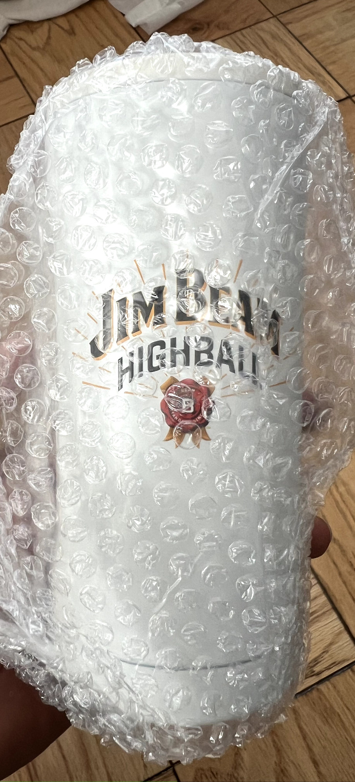 Jim Beam Highball Metal Skinny Can Cooler Insulator Koozie