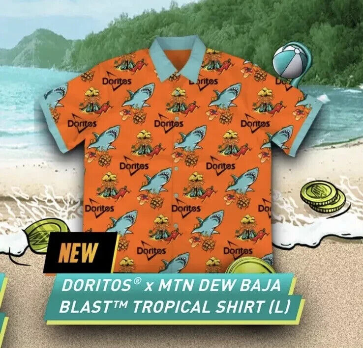 MTN DEW Baja Blast Doritos Hawaiian Tropical Shirt LIMITED EDITION Pre-Order New