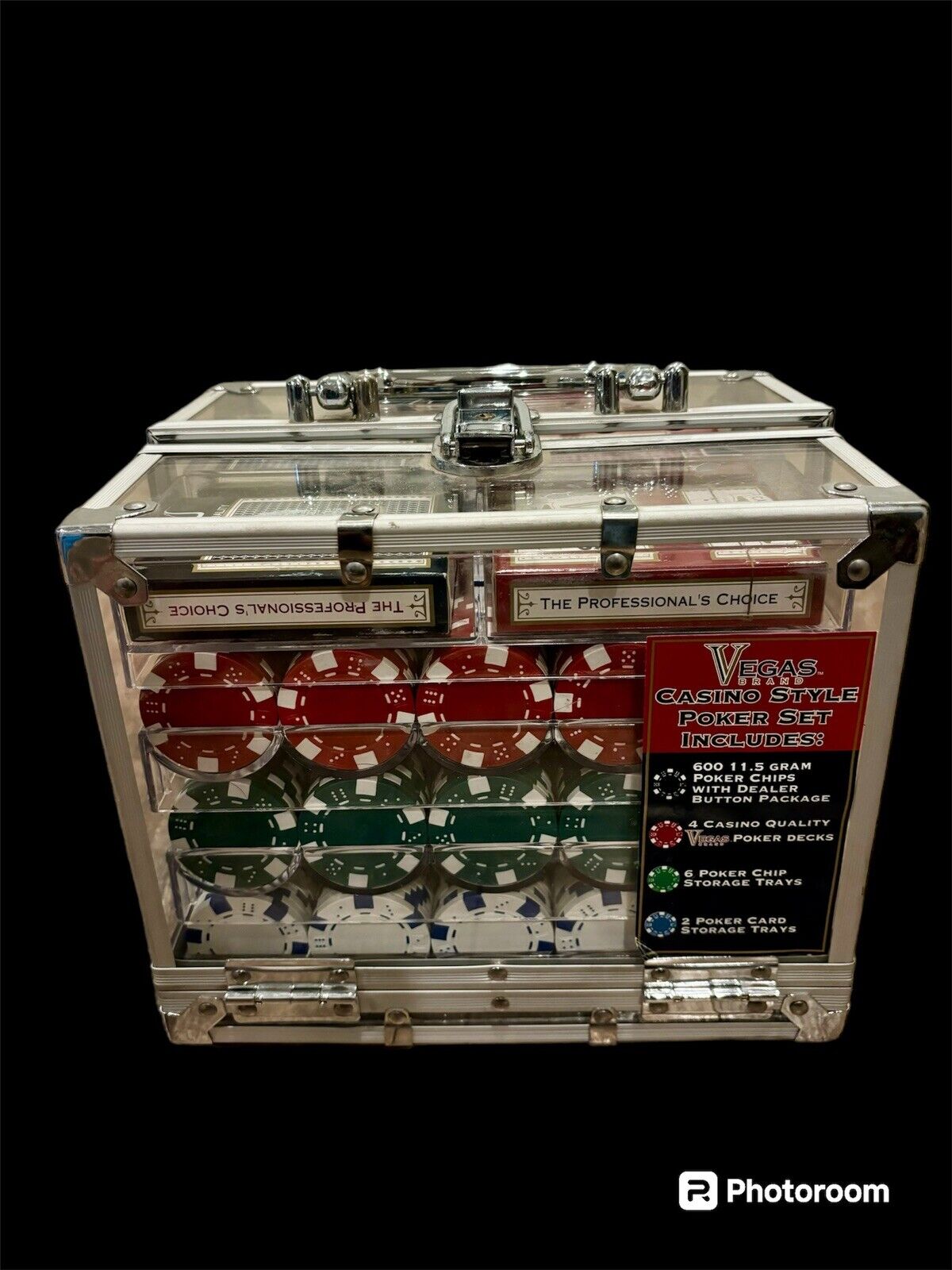 Vegas Brand Casino Style Poker Case / Includes 600 11.5 Gram Chips & 4 Deck’s🔥