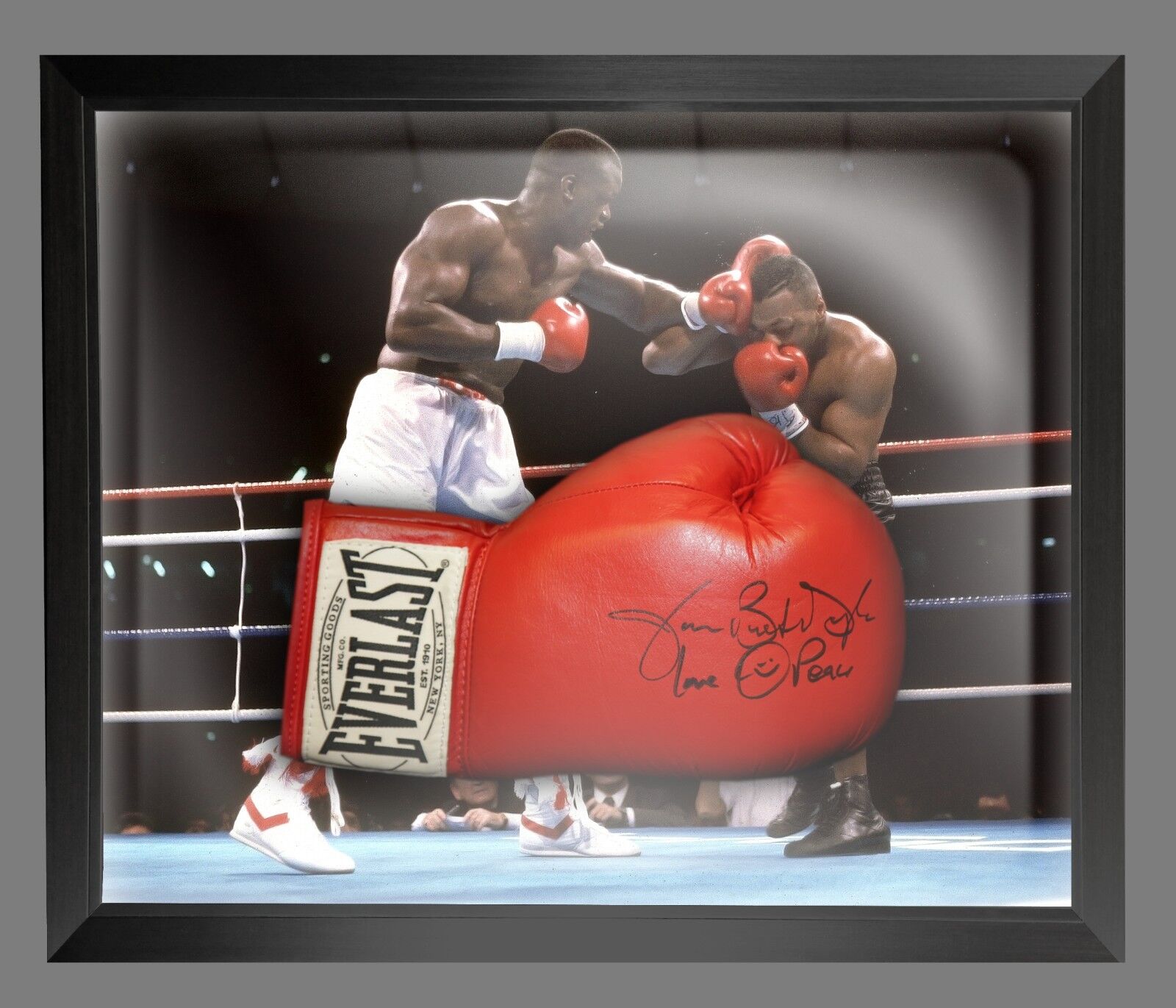 James Buster Douglas Signed Red Boxing Glove Presented In A Dome Frame : D : New