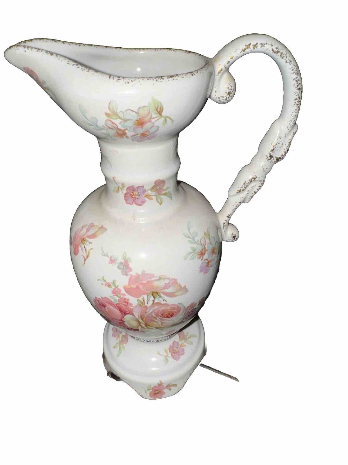 Vintage Porcelain Floral Pitcher