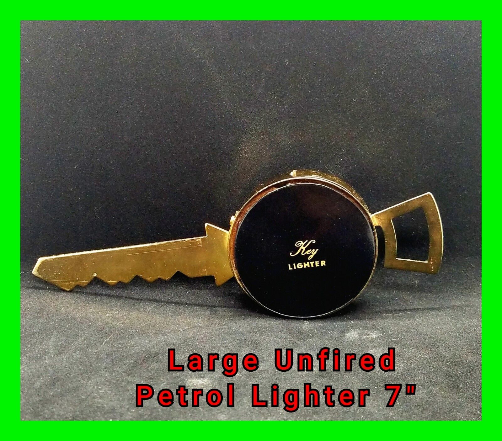 Uncommon Unique Vintage Large 7” Key Petrol Table Lighter Hard To Find - UNFIRED