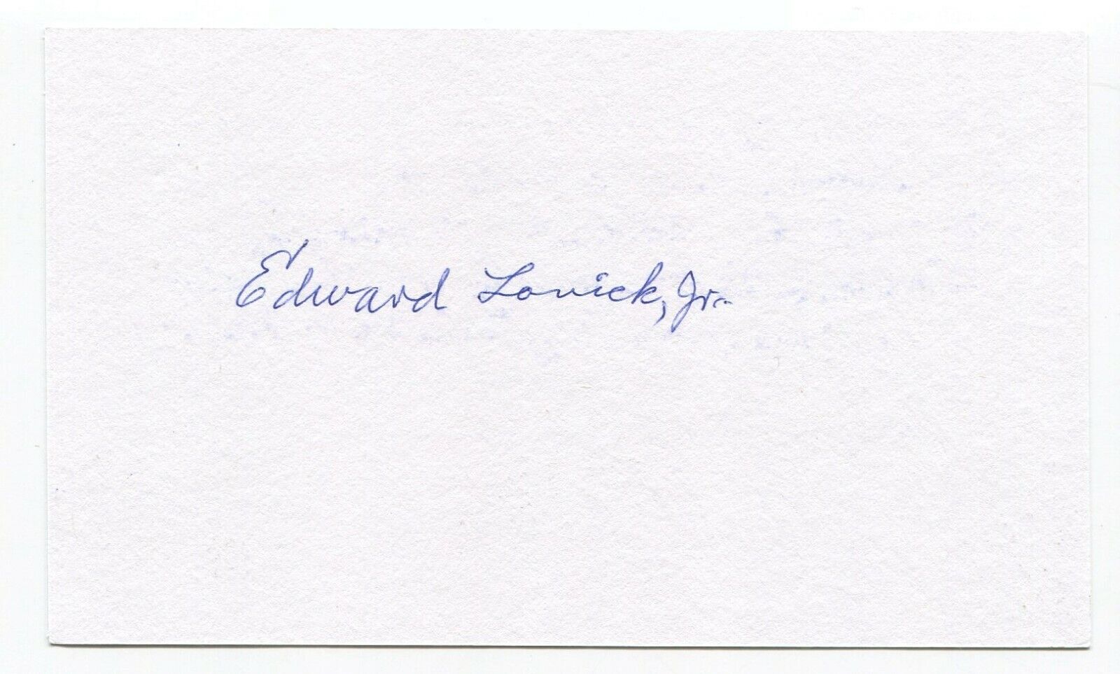 Edward Lovick Jr. Signed 3x5 Index Card Autographed Signature Radar Man Area 51