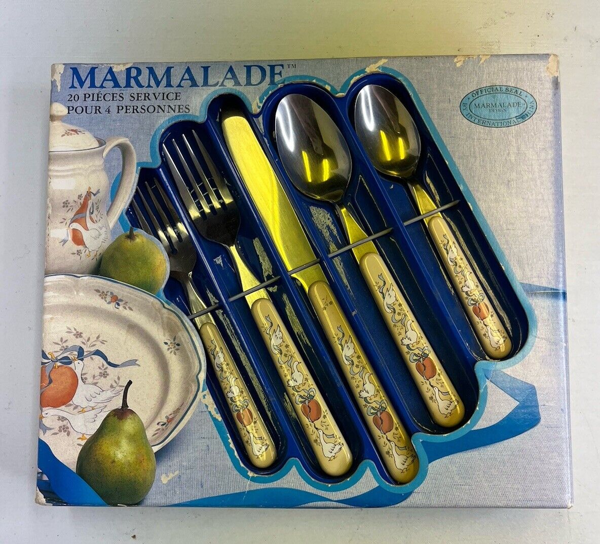 Marmalade Country Geese International Japan Silverware Cutlery Flatware 20 Piece