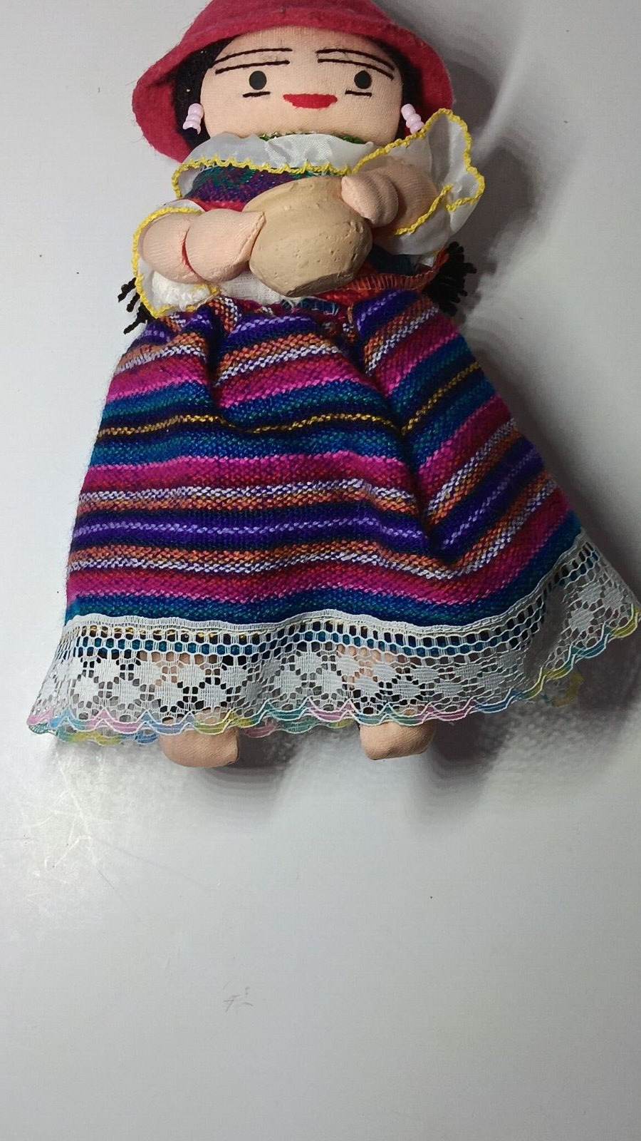 vintage Chinese doll Rag Doll 8in