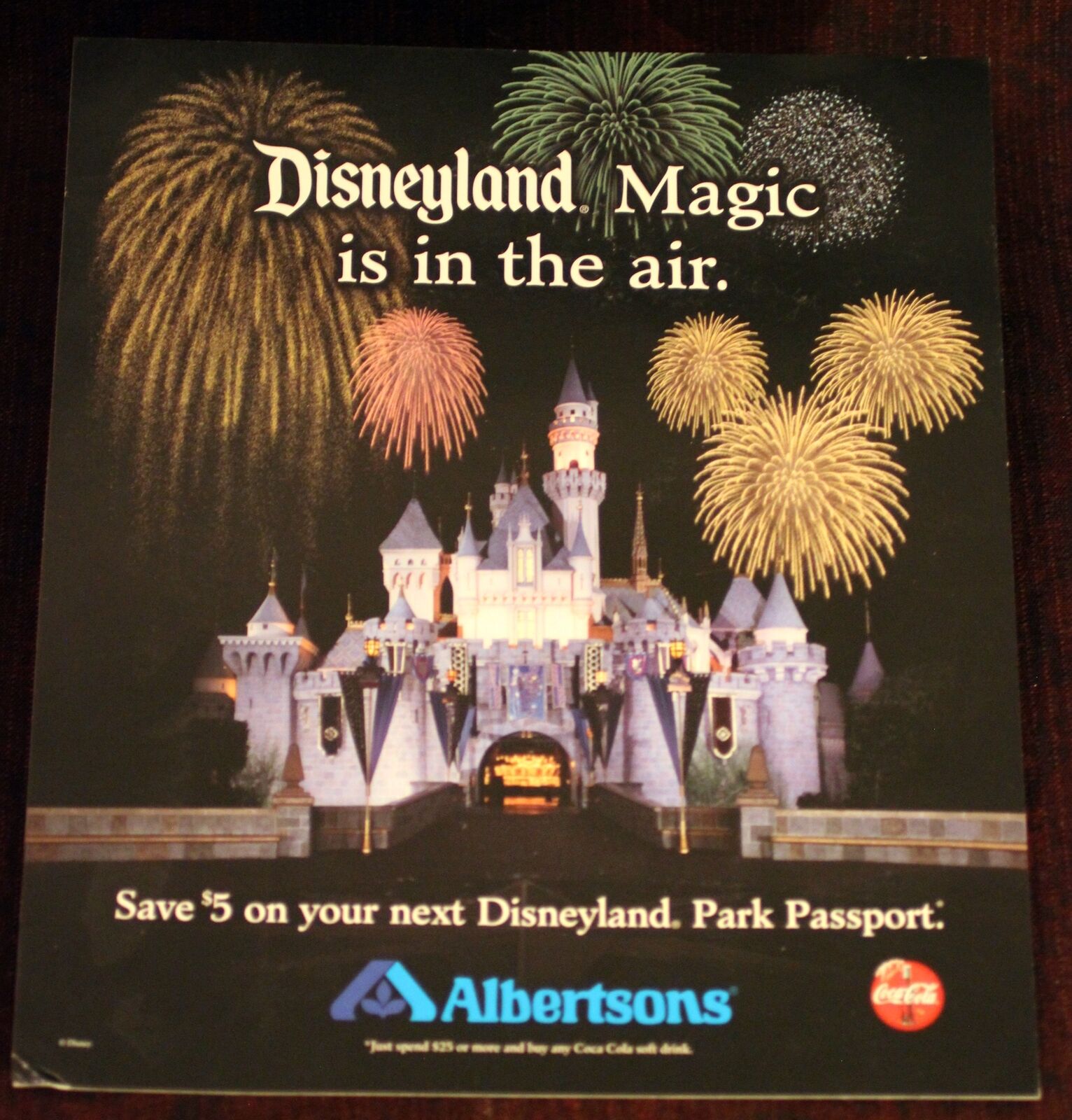 Disneyland Magic Albertsons 2000 Grocery Store Display Sleeping Beauty Castle