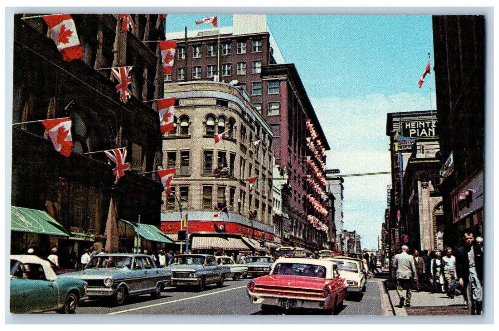 Toronto Ontario Canada Postcard Yonge Street Looking North c1960's Vintage